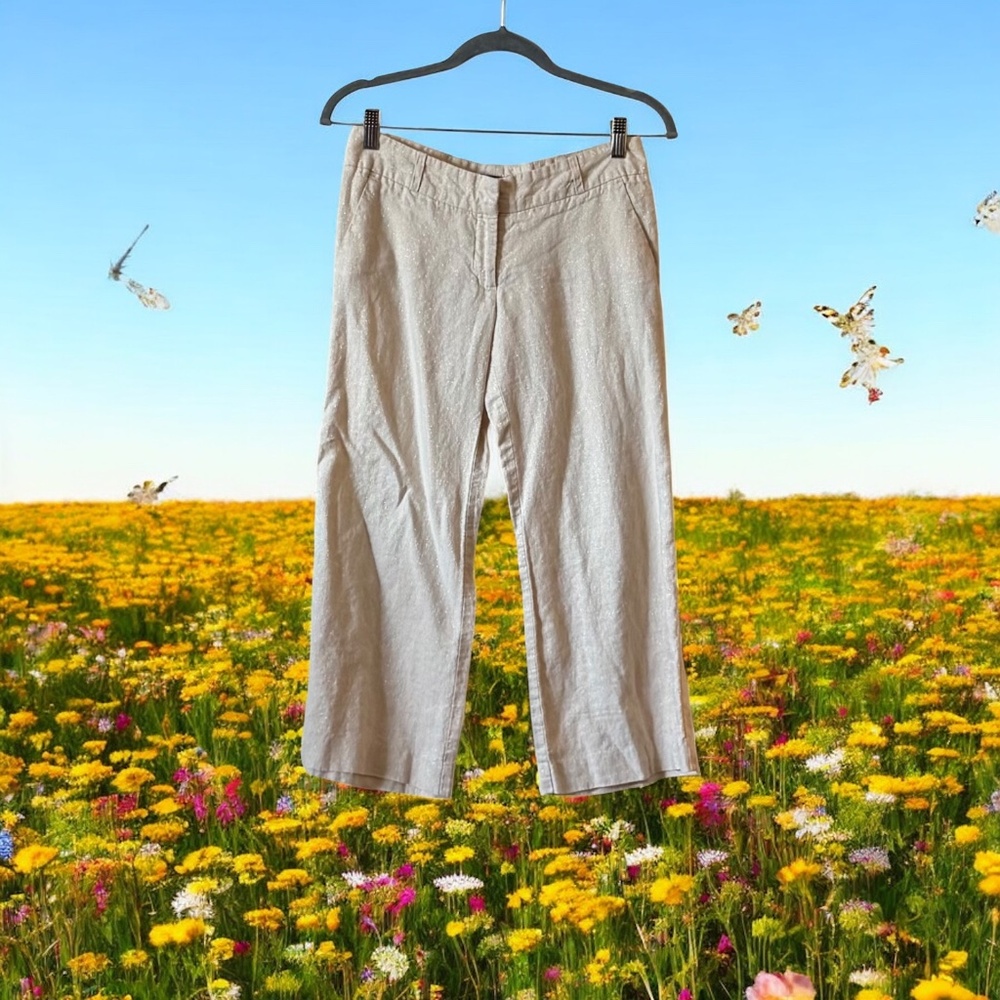 Heart Moon Star Style: Flare Lined Textured Pants with Pockets size 0